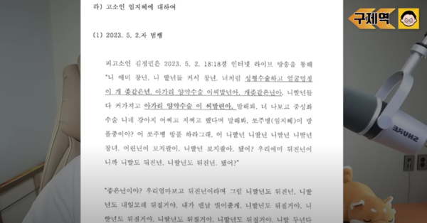 BJ 갓성은 故 임블리 조리돌림 녹취록 공개 내용 고소장 내용 충격적이다 - 더데이즈